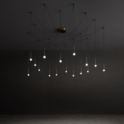 Ideal Lux - LED люстра на тросі LUCCIOLA 16xLED/16W/230V CRI 90 павук латунь