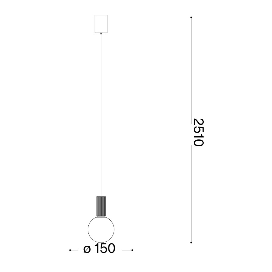 Ideal Lux - LED-люстра на тросі ODEON LED/8W/230V CRI 90, діаметр 15 см, бежева/біла