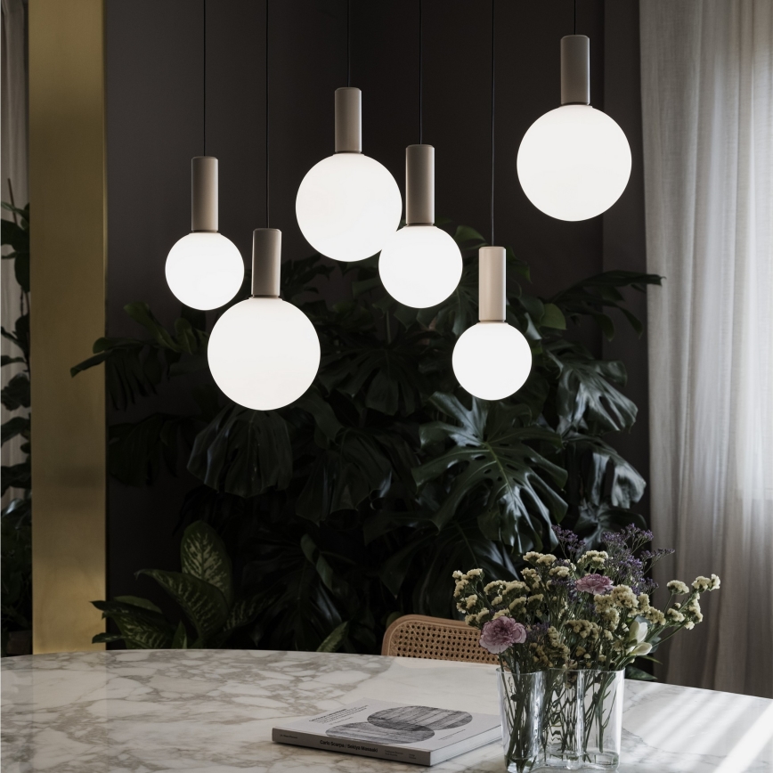 Ideal Lux - LED-люстра на тросі ODEON LED/8W/230V CRI 90 діаметр 20 см бежева/біла