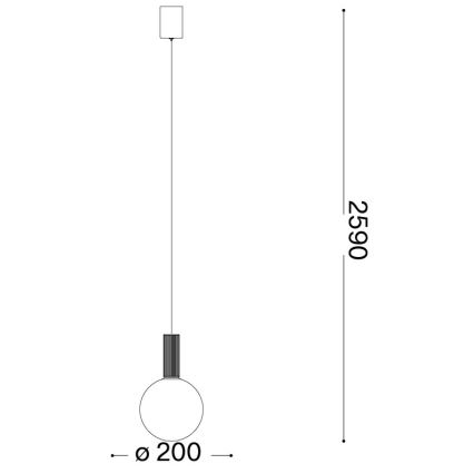 Ideal Lux - LED-люстра на тросі ODEON LED/8W/230V CRI 90 діаметр 20 см бежева/біла