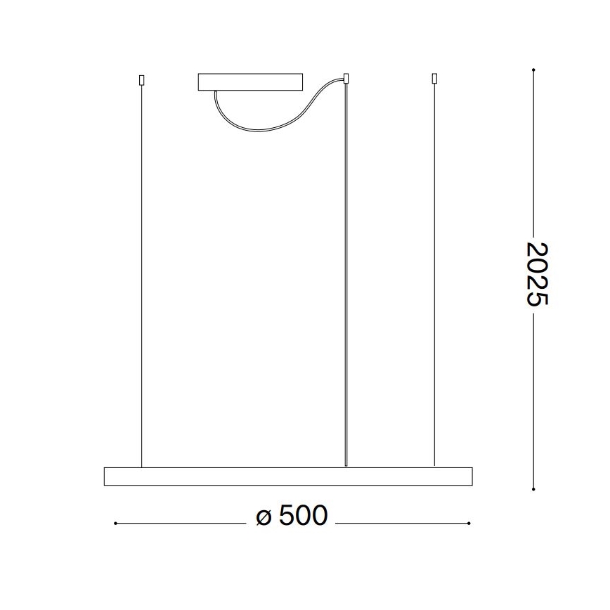 Ideal Lux - LED димована люстра на тросі ORACLE SLIM LED/28W/230V 3000K CRI 90 діаметр 50 см біла