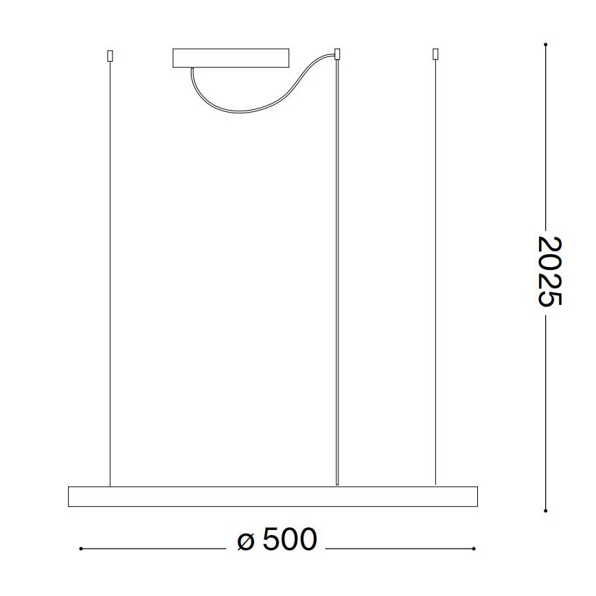 Ideal Lux - Світлодіодна підвісна люстра на тросі ORACLE SLIM LED/29W/230V 3000K CRI 90 діам. 50 см біла