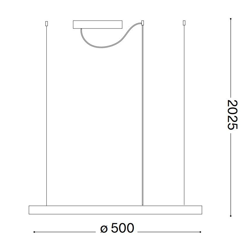 Ideal Lux - Світлодіодна підвісна люстра на тросі ORACLE SLIM LED/29W/230V 3000K CRI 90 діам. 50 см біла