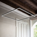 Ideal Lux - LED-люстра на тросі ORACLE SLIM LED/33W/230V 3000K CRI 90 50x50 см, чорна