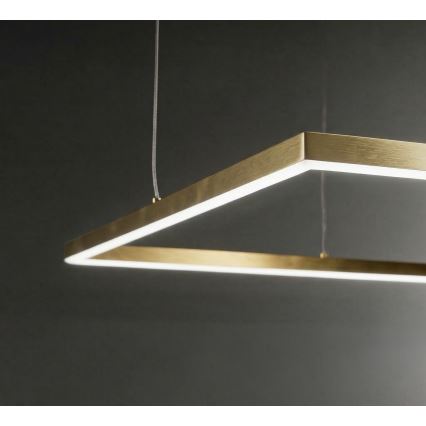 Ideal Lux - світлодіодна люстра на тросі ORACLE SLIM LED/44W/230V 3000K CRI 90 70x70 cm золота