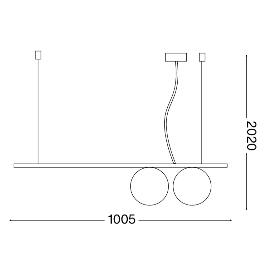 Ideal Lux - LED-люстра на тросі PERLINE 2xG9/3W/230V золота
