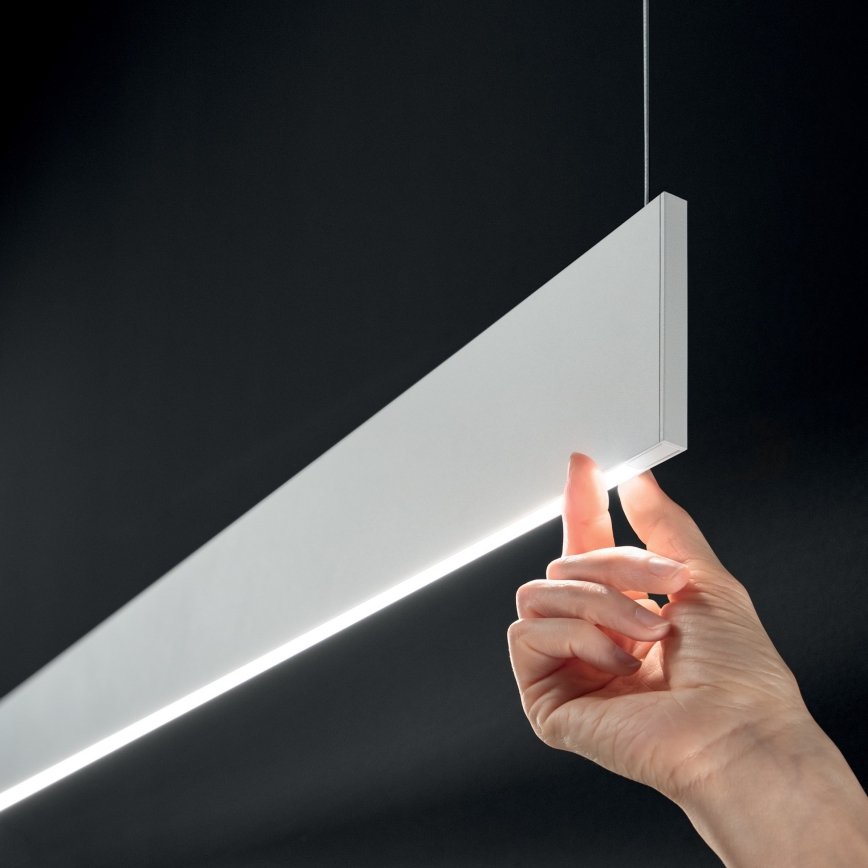 Ideal Lux - LED-люстра на тросі STEEL LED/24W/230V 3000K CRI 90 120 см біла