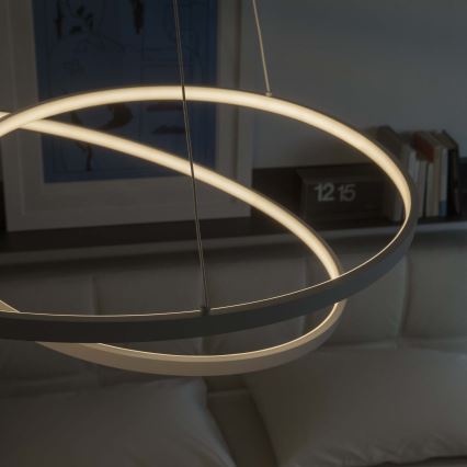 Ideal Lux - LED люстра на тросі з регулюванням яскравості OZ LED/48W/230V діам. 60 см CRI 90 біла