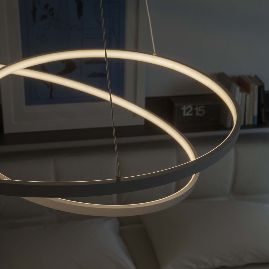 Ideal Lux - LED люстра на тросі з регулюванням яскравості OZ LED/48W/230V діам. 60 см CRI 90 біла