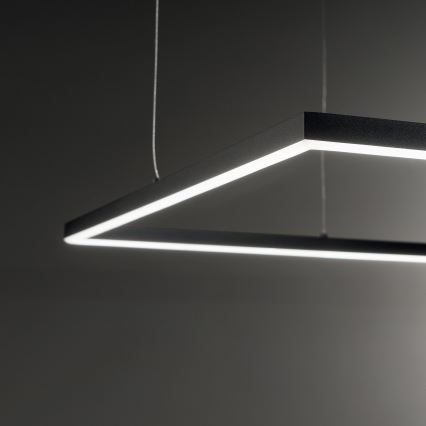 Ideal Lux - LED-подвесная люстра на тросе ORACLE SLIM LED/44W/230V 3000K CRI 90 70x70 cm чёрная