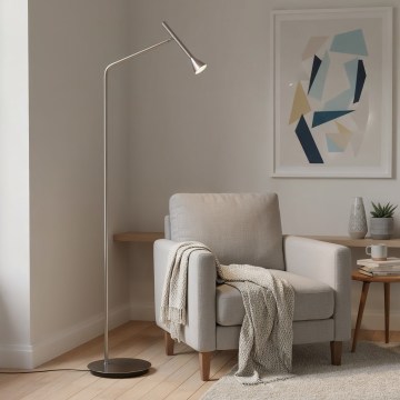 Ideal Lux - LED напольная лампа DIESIS LED/4,5W/230V CRI 95 матовый хром