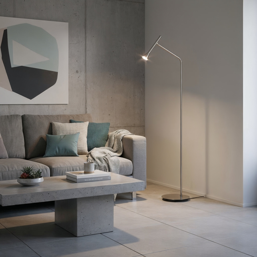 Ideal Lux - LED напольная лампа DIESIS LED/4,5W/230V CRI 95 матовый хром