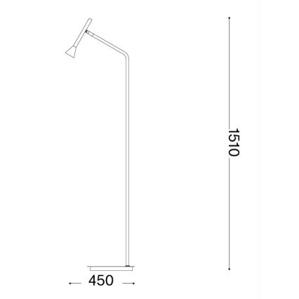 Ideal Lux - LED напольная лампа DIESIS LED/4,5W/230V CRI 95 матовый хром