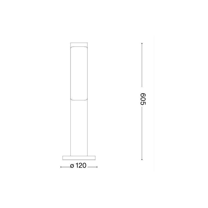 Ideal Lux - Уличный LED-светильник ETERE LED/9,5W/230V 3000K 60 см CRI 90 IP44 коричневый