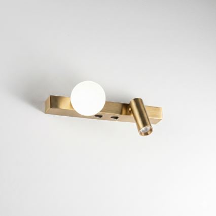 Ideal Lux - LED настенный светильник BINOMIO 2xLED/3W/230V CRI 90 латунь
