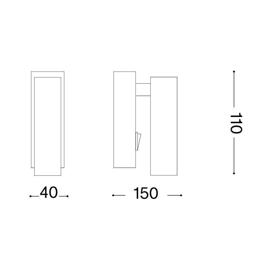 Ideal Lux - LED настенный точечный светильник PAGE LED/3W/230V CRI 90 черный