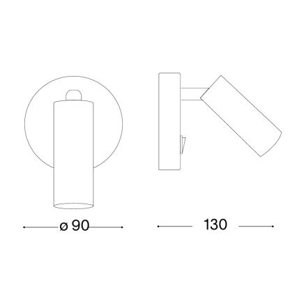 Ideal Lux - LED настенный точечный светильник PAGE LED/3W/230V CRI 90 черный