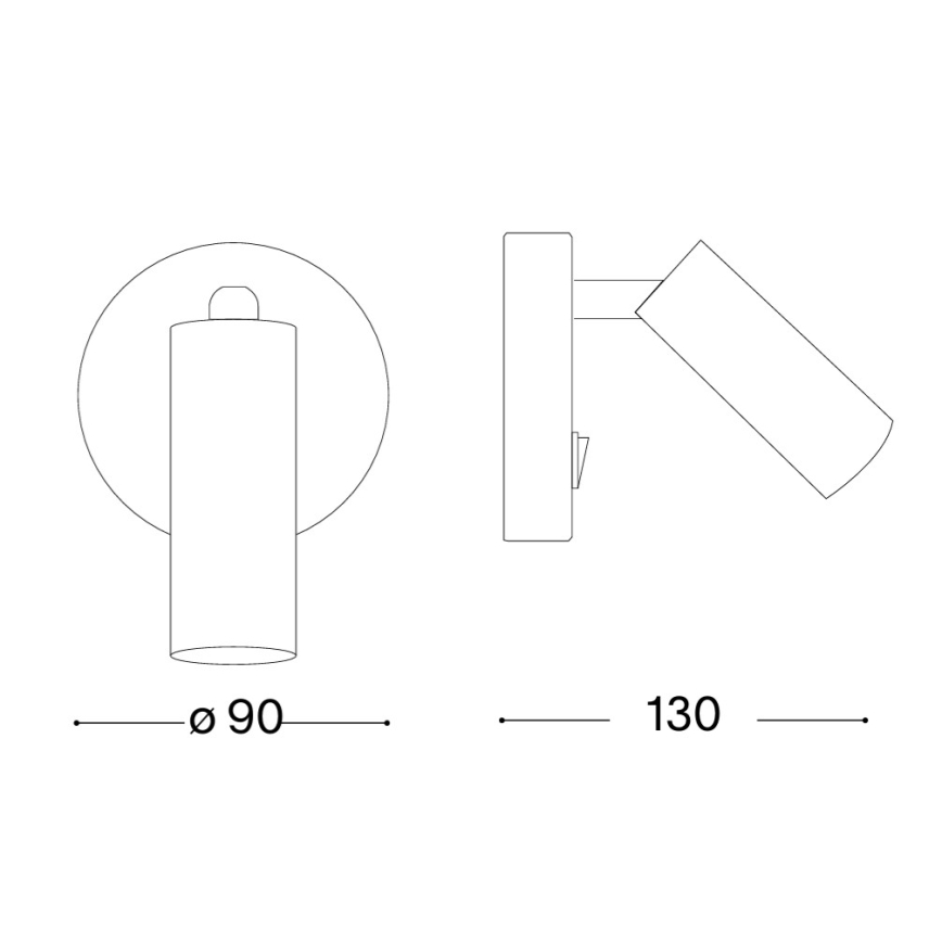 Ideal Lux - LED настенный точечный светильник PAGE LED/3W/230V CRI 90 черный
