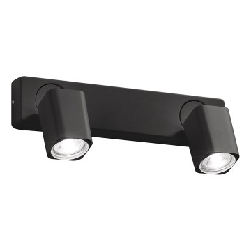 Ideal Lux - LED настенный точечный светильник RUDY 2xGU10/7W/230V CRI 90 черный