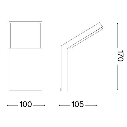 Ideal Lux - LED Уличный настенный светильник STYLE LED/8,5W/230V 3000K CRI 90 IP54 коричневый