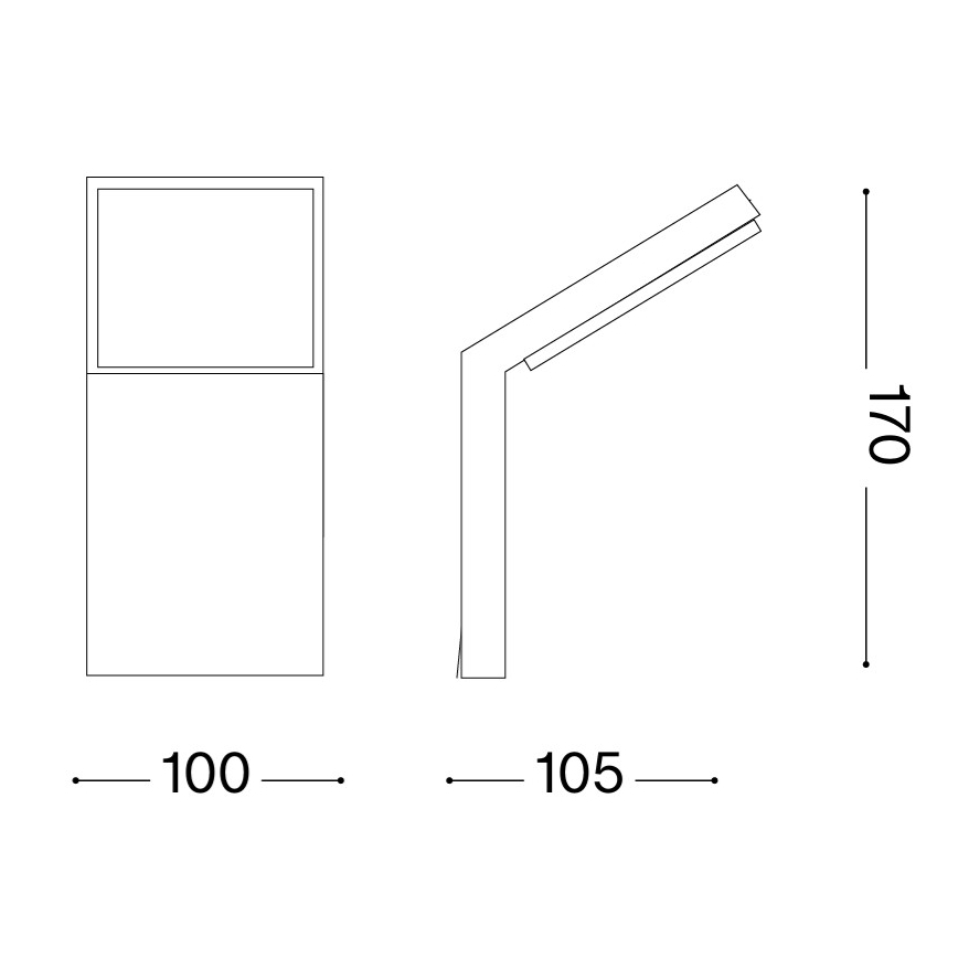 Ideal Lux - LED Уличный настенный светильник STYLE LED/8,5W/230V 3000K CRI 90 IP54 коричневый
