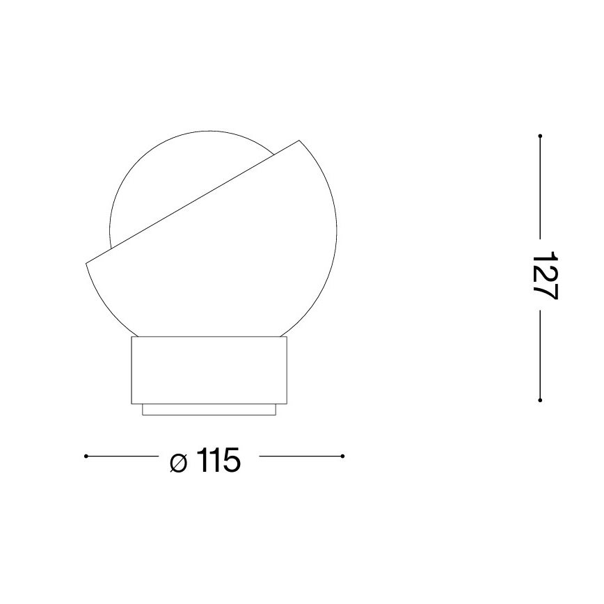 Ideal Lux - LED настільна лампа BLOOM 1xG9/3W/230V чорна