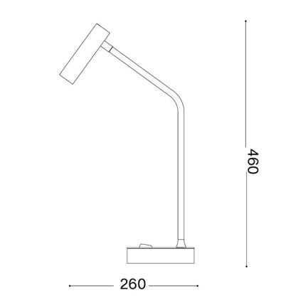 Ideal Lux - LED настільна лампа EASY LED/3,5W/230V CRI 90 біла