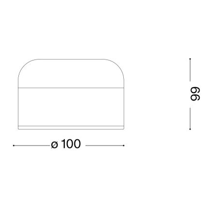 Ideal Lux - Світлодіодна димована сенсорна настільна лампа MIGNON LED/5W/5V 1500 mAh діаметр 10 см CRI 90 чорна