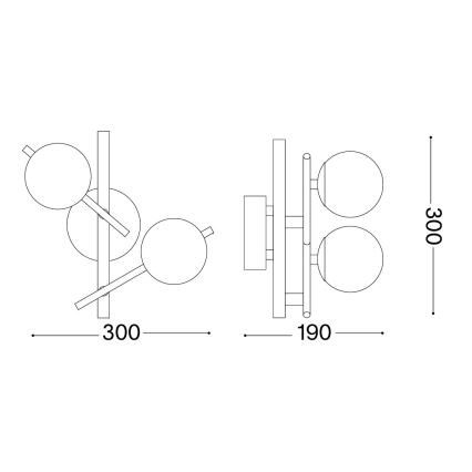 Ideal Lux - LED настінний світильник ATLAS 2xG9/3W/230V золотий