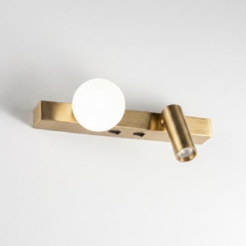 Ideal Lux - LED настінний світильник BINOMIO 2xLED/3 Вт/230 В CRI 90 латунь