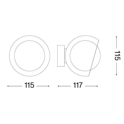 Ideal Lux - LED настінний світильник BLOOM 1xG9/3W/230V золотистий/димчасто-бежевий