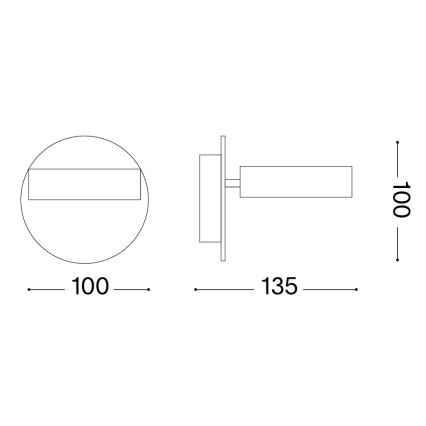 Ideal Lux - LED настінний точковий світильник OBY LED/6W/230V CRI 90 білий