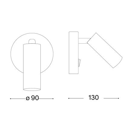 Ideal Lux - LED настінний точковий світильник PAGE LED/3W/230V CRI 90 білий