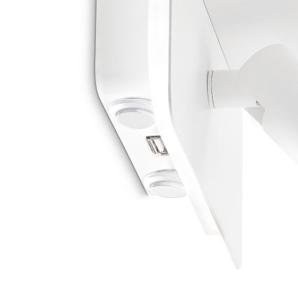 Ideal Lux - LED настінний точковий світильник PIANO LED/10W/230V CRI 90 USB білий