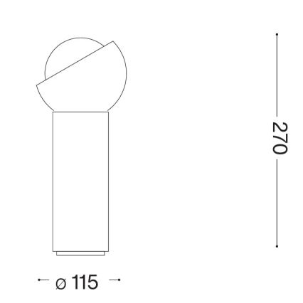 Ideal Lux - LED настольная лампа BLOOM 1xG9/3W/230V золотая/дымчато-бежeвая