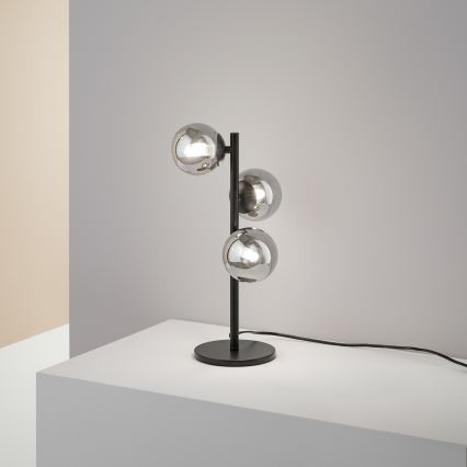 Ideal Lux - LED настольная лампа PERLAGE 3xG9/3 Вт/230 В, черный/дымчатый