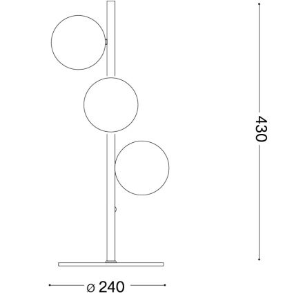 Ideal Lux - LED настольная лампа PERLAGE 3xG9/3W/230V золотая/белая