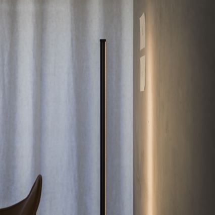 Ideal Lux - LED підлогова лампа YOKO LED/16W/230V CRI 90 з регулюванням яскравості чорна