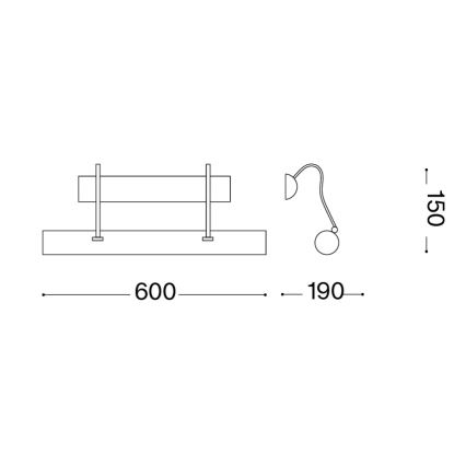 Ideal Lux - LED-підсвітка для картин 4xG9/3W/230V бронзова