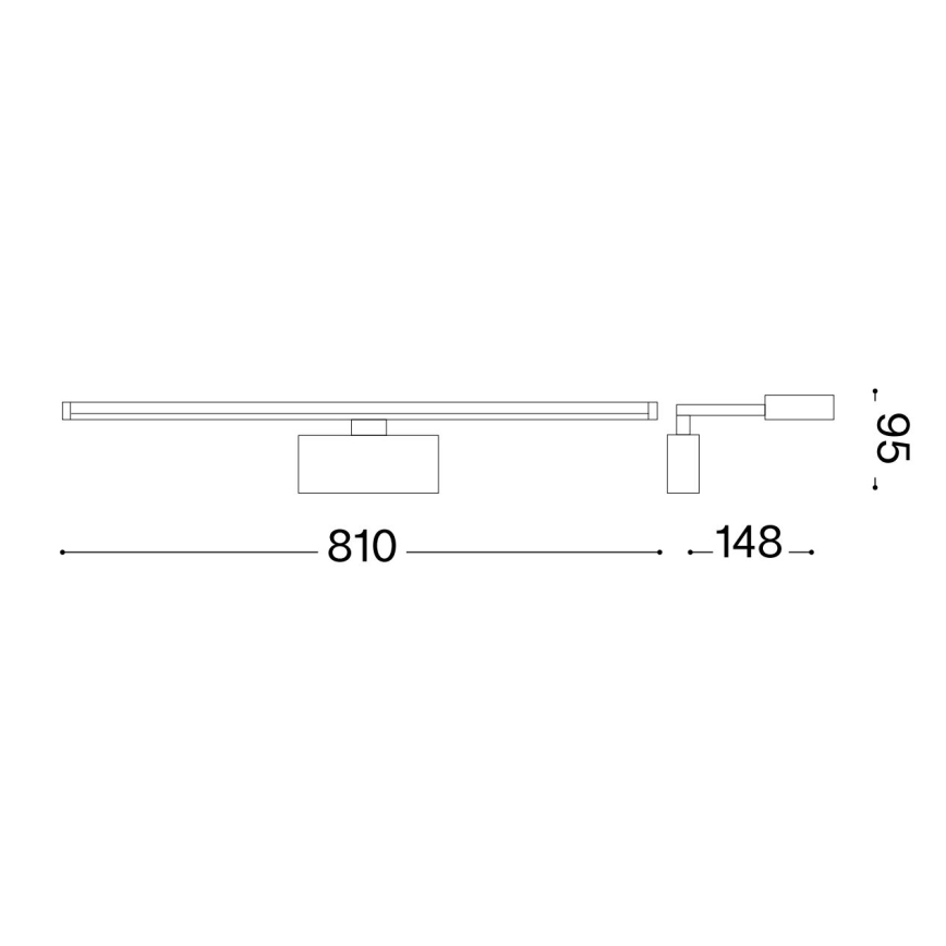 Ideal Lux - LED Підсвітка картин ALMA LED/18W/230V 81 см CRI 90 золотий