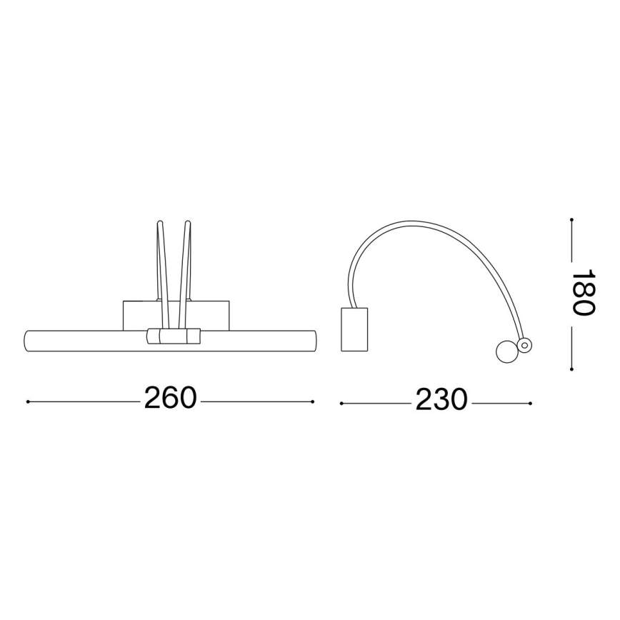 Ideal Lux - LED Підсвітка картин BOW LED/3,5W/230V 26 см CRI 90 золотий