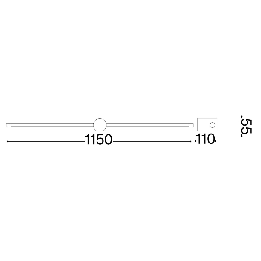 Ideal Lux - LED Підсвітка картин FILO LED/16W/230V 115 см CRI 90 латунь