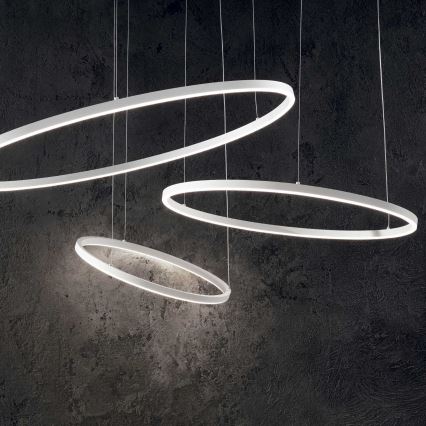 Ideal Lux - Світлодіодна підвісна люстра з регулюванням яскравості ORACLE SLIM LED/28W/230V 4000K діаметр 50 см CRI 90 білий