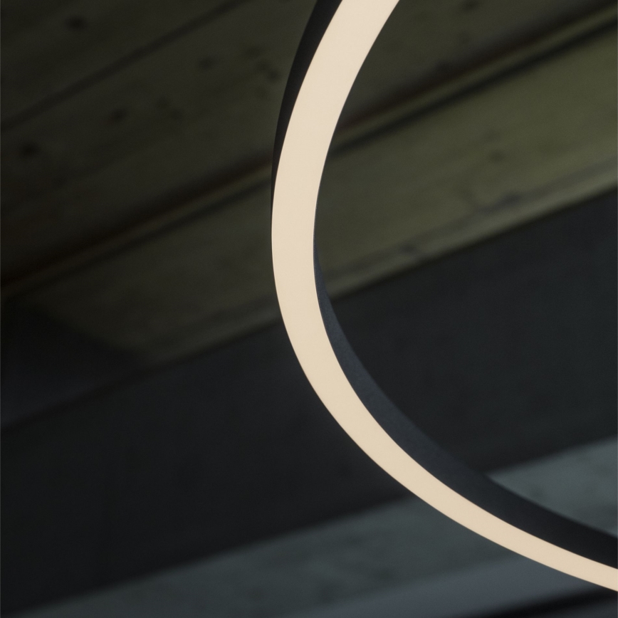 Ideal Lux - Світлодіодна підвісна люстра з регулюванням яскравості ORACLE SLIM LED/28W/230V 4000K діаметр 50 см CRI 90 чорний