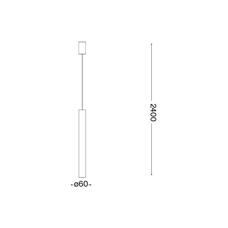 Ideal Lux - LED-підвісний світильник на тросі LOOK 1xGU10/7W/230V CRI 90, діаметр 6 см, мідний