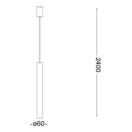 Ideal Lux - LED-подвесной светильник на тросе LOOK 1xGU10/7W/230V, CRI 90, диаметр 6 см, белый