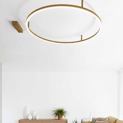 Ideal Lux - потолочный светильник ORACLE SLIM LED/29W/230V 3000K CRI 90, диаметр 50 см, золотой