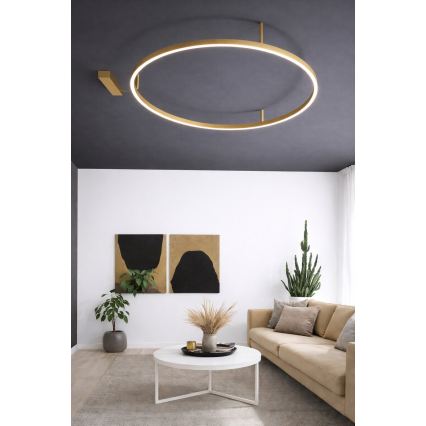 Ideal Lux - LED потолочный светильник ORACLE SLIM LED/29 Вт/230 В 3000 К CRI 90 диаметр 50 см золотой