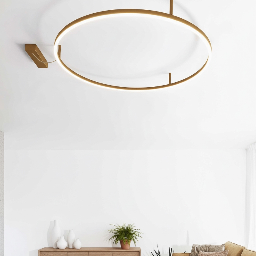 Ideal Lux - LED потолочный светильник ORACLE SLIM LED/29 Вт/230 В 3000 К CRI 90 диаметр 50 см золотой