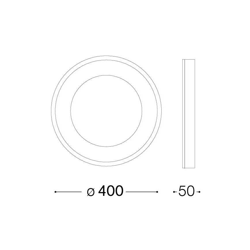 Ideal Lux - LED потолочный светильник PLANET LED/20 Вт/230 В CRI 90 Ø 40 см черный